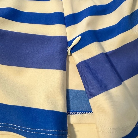 Jude Connally Morgan Skort Stripes Blue and White Side Zipper Size Medium Tennis - Picture 5 of 6